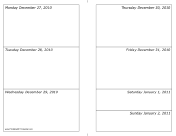 Calendar for Week of 12/27/2010 (landscape) calendar