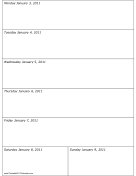 Calendar for Week of 01/03/2011 calendar