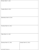 Calendar for Week of 03/07/2011 calendar