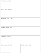 Calendar for Week of 06/13/2011 calendar