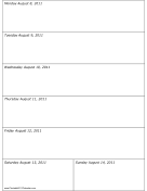 Calendar for Week of 08/08/2011 calendar