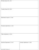 Calendar for Week of 08/29/2011 calendar