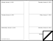 2011 weekly calendar (wide, 52 pages)